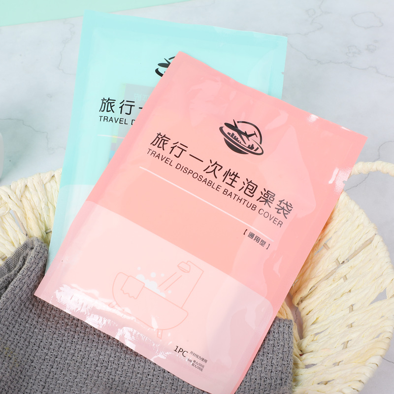 Disposable Travel Bath Bag Bathtub Cover Hotel Bathtub Bag Extra Large Thickeneded Bathtub Film Bathtub Cover Bath Bucket Large