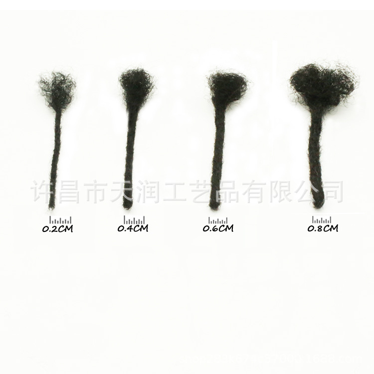 Reggae dirty braid wig factory direct supply hand hook hair extension real human hair dirty braid Dread locs African crochet dirty braid