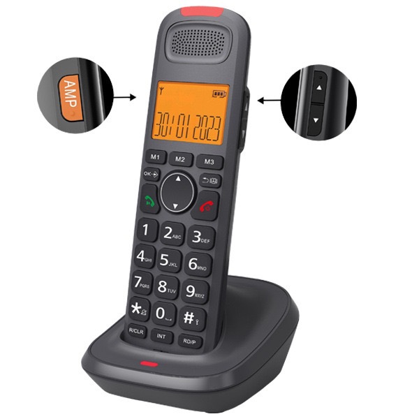 Low-Spoke Spot Daisoin Digital Cordless Telephone Large Button Stand-Alone Home Business Office Handheld Cordless Electronics