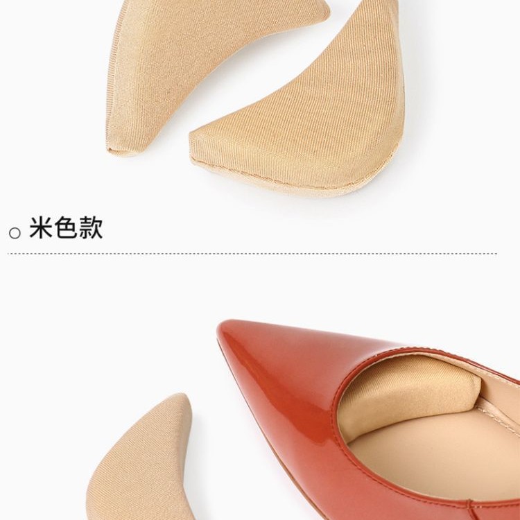 Toe Plug Half-Size Pad, Sweat-Absorbent and Breathable High-Heeled Shoe Protective Pad, Forefoot Anti-Pain Shoe, Large to Small