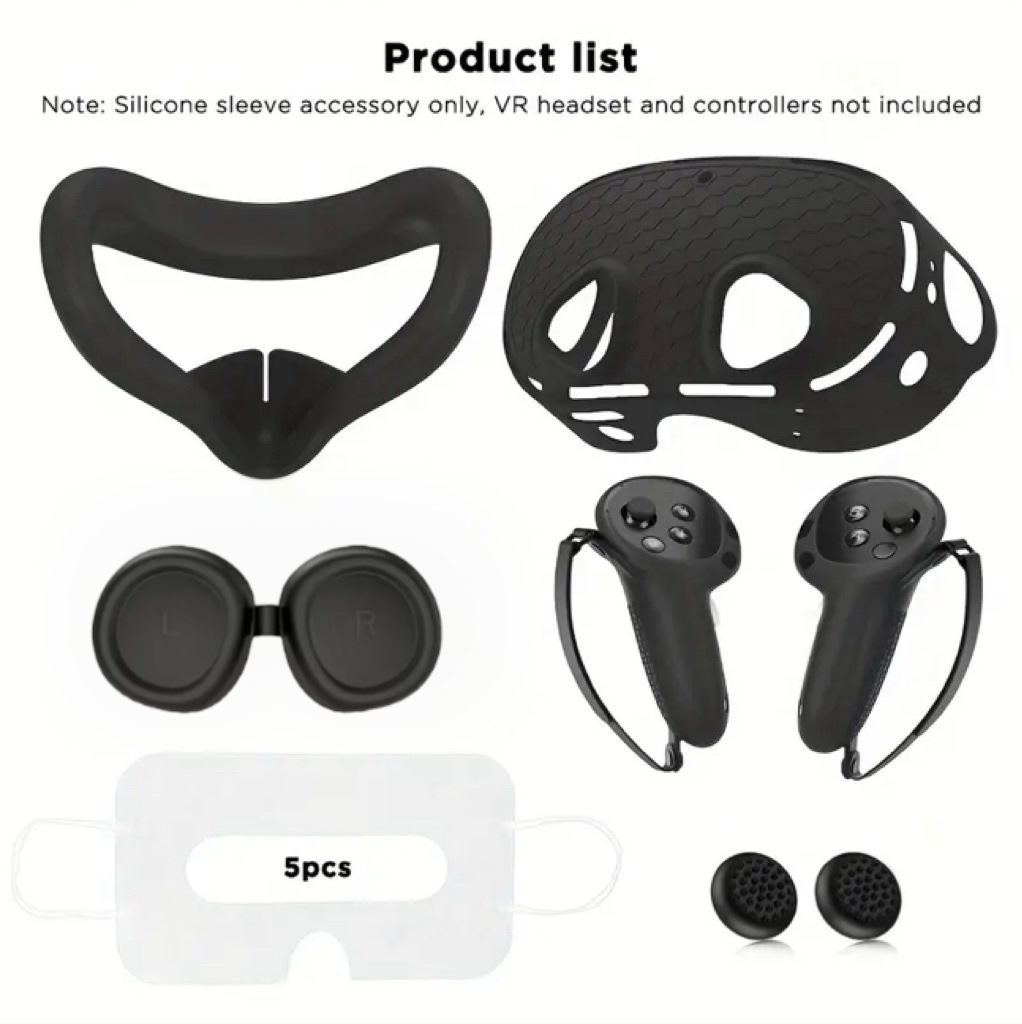Силиконовый защитный чехол для шлема и контроллера Meta Quest 3S, Oculus Quest 3S