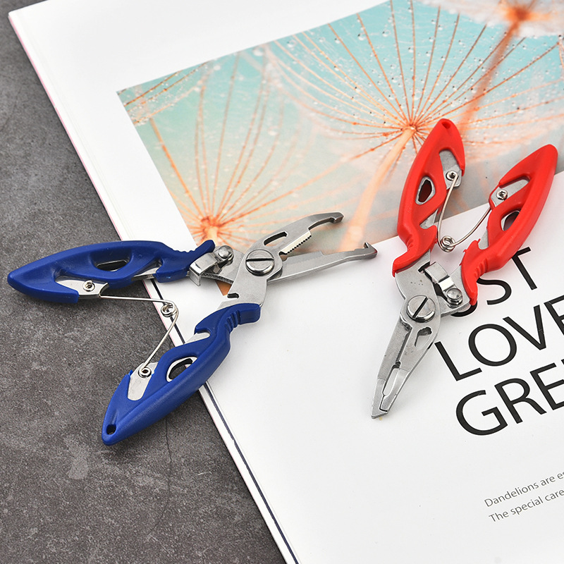 Manufacturer Wholesale Stainless Steel Curved Mouth Fishing Pliers Multi-functional Lure Pliers Fishing Scissors Fish Control Device Fishing Line Scissors Tying Hook Pliers