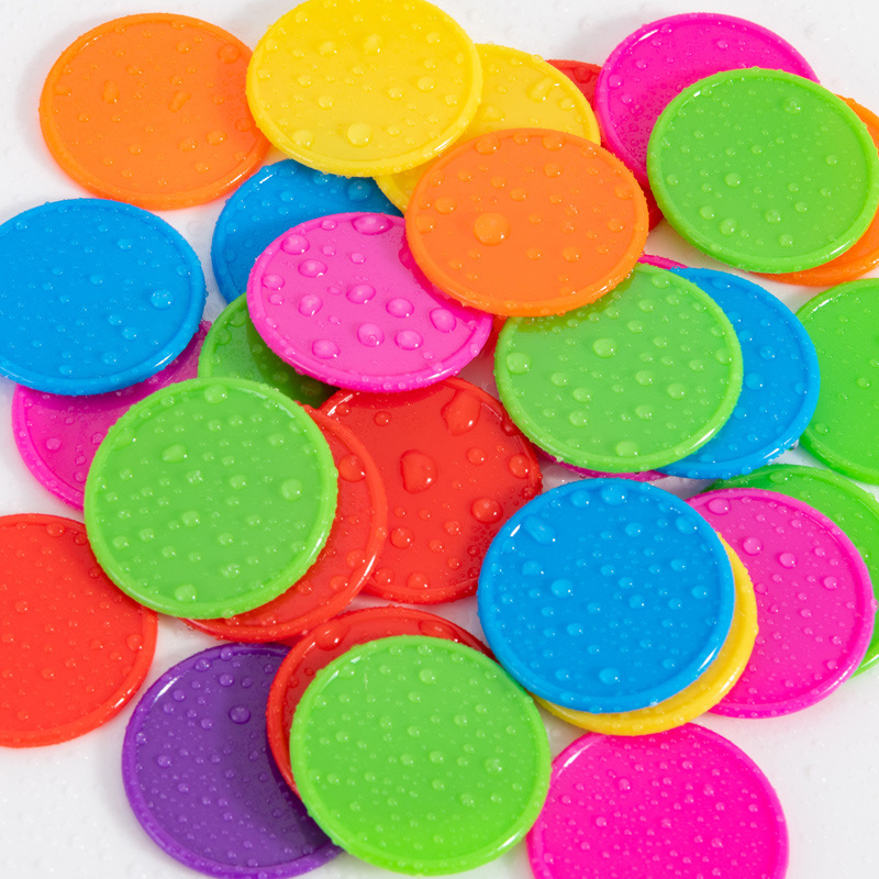 Blank Coins, Plastic Small Disc Points Coins, Kidsren's Kindergarten Students Reward Coins, Learning Coins, Gold Coins