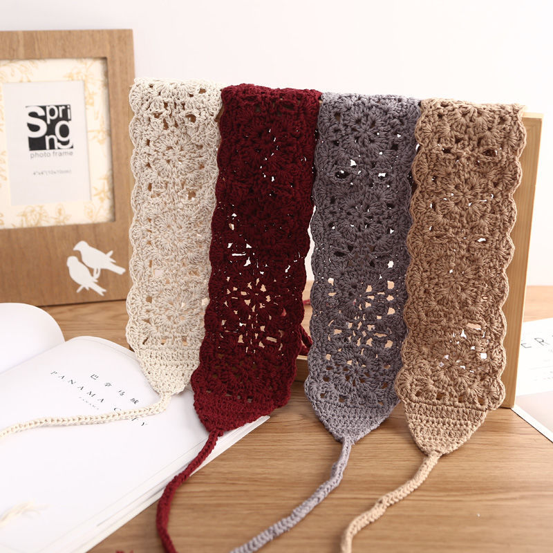 Trendy Knitted Headband Korean Ins Retro Hair Accessory Wide Headband Versatile for Mori Girls