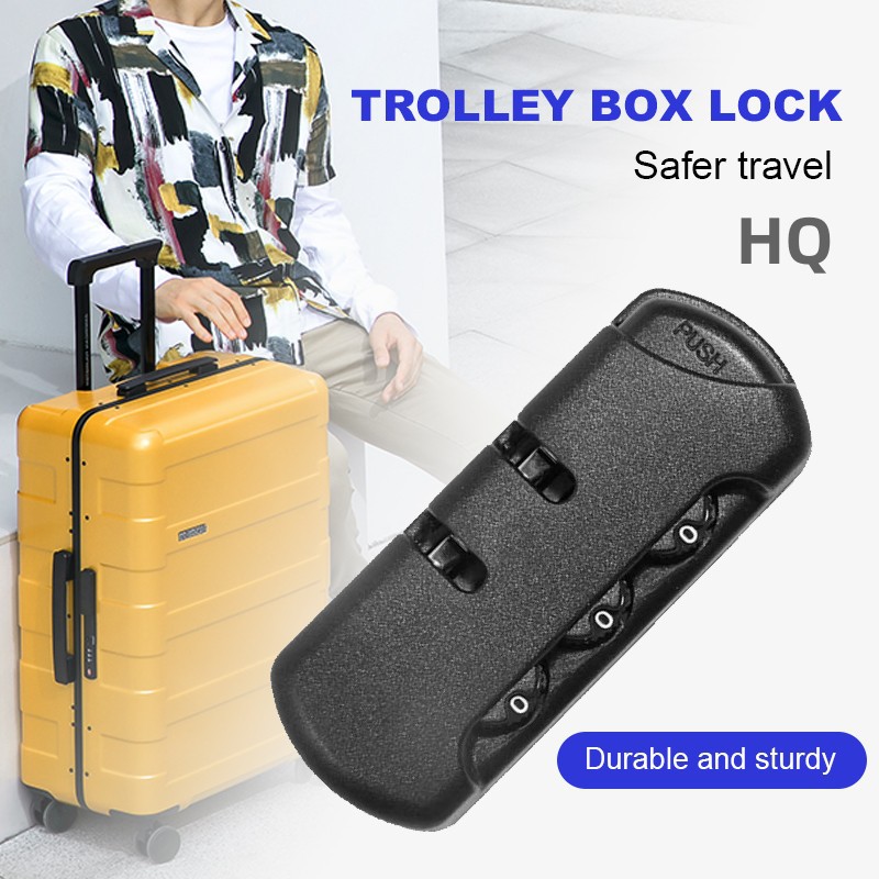 Travel password lock luggage bag lock accessories thumb lock cosmetic bag backpack satchel password accessories fixed lock