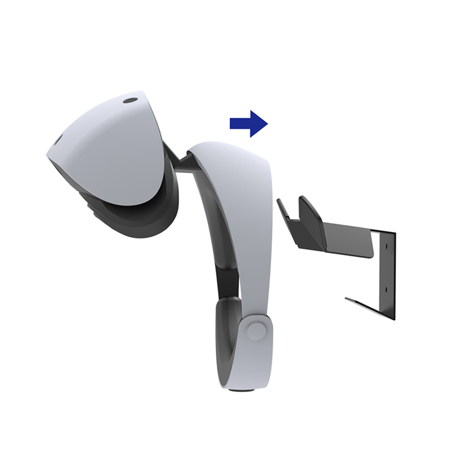 Monzlteck PSVR2/PSVR1 virtual reality headset wall mount controller VR storage