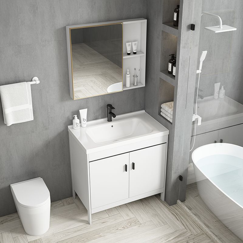 New Carbon Fiber Floor-Standing Bathroom Cabinet Combination Ceramic Integrated Small Apartment Bathroom Washbasin Wholesale