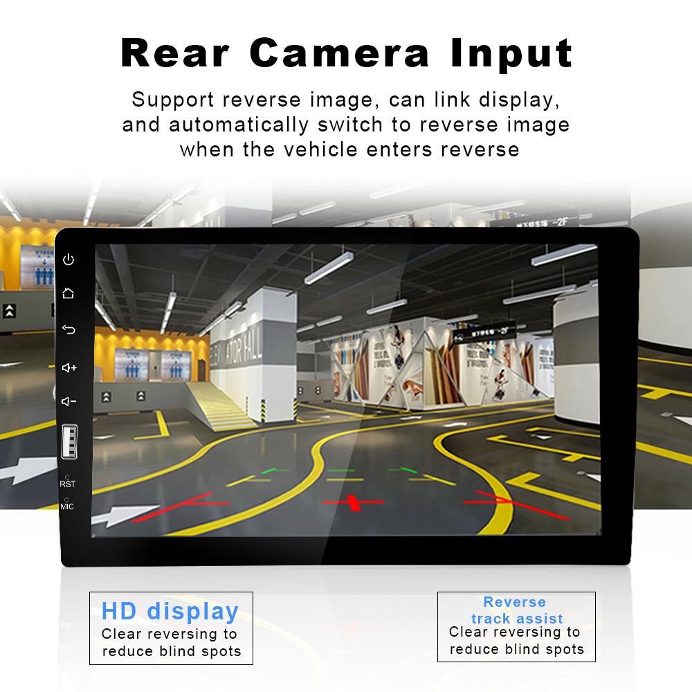 9 inch single butt car Universal central control large screen MP5 Bluetooth player with external microphone reversing Image integration