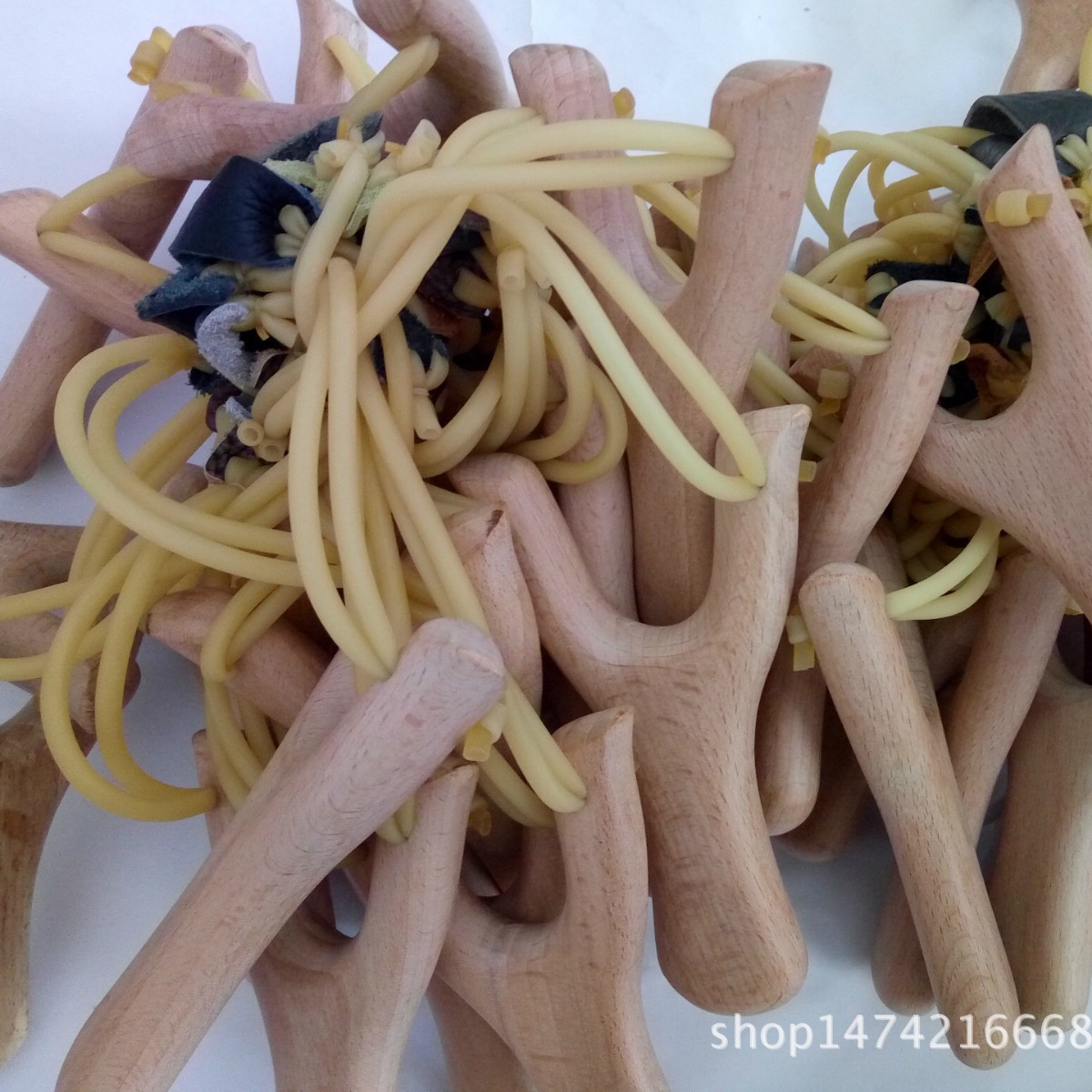 slingshot traditional white beech wood pure wood wooden slingshot children's toys stainless steel quick pressure slingshot flat rubber band