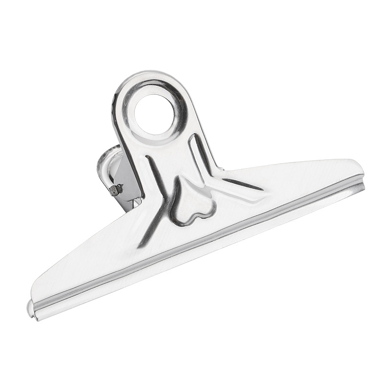 Document Clip Stationery Household Iron Clip Stainless Steel Ticket Clip Powerful Bill Clip Multifunctional Office Mountain Clip