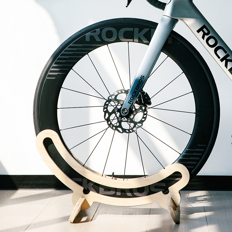 Cross-border bicycle parking rack solid wood mountain bike riding parking rack multi-slot Adjustable bicycle display rack