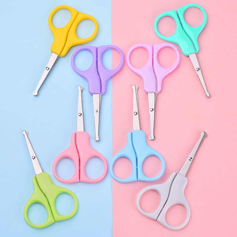 Multi-Color Safety Baby Nail Scissors Stainless Steel Material Long Mouth Scissors Baby Special Nail Scissors Nail Clippers