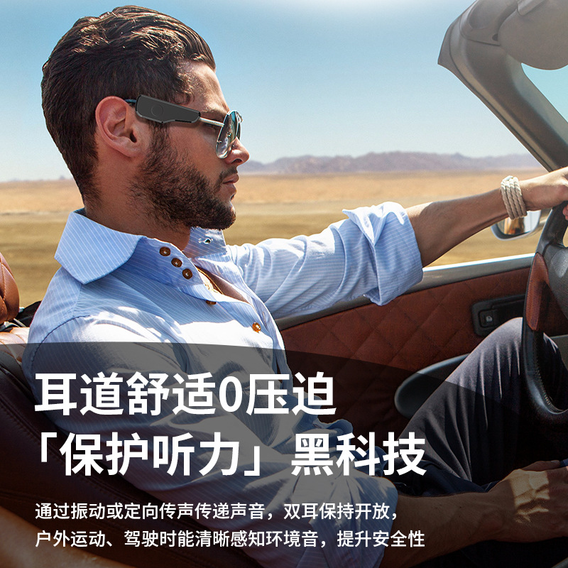 New Private Model Plug-In Smart Glasses Bluetooth Headset Y03 Ready Supply Wireless Bluetooth Bone Conduction Headset