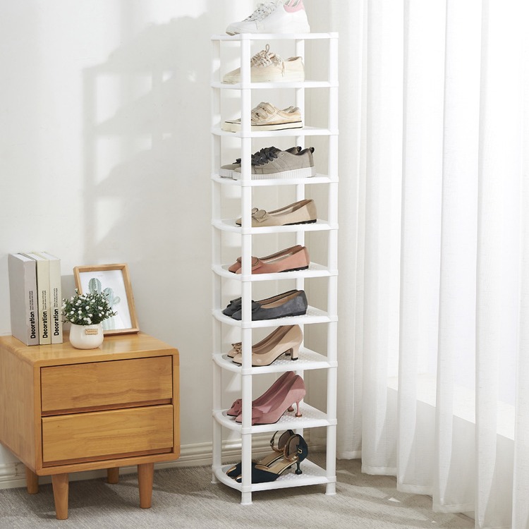 Современный простой десятиуровневый стеллаж для обуви креативный многоуровневый пластиковый стеллаж
