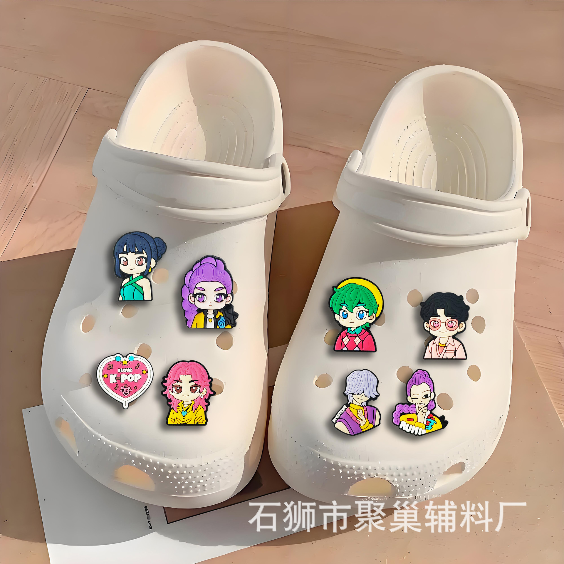 K-Pop: Hunter Girl Group Shoe Charms DIY Accessories Removable Pvc Soft Rubber Decorative Shoe Charms