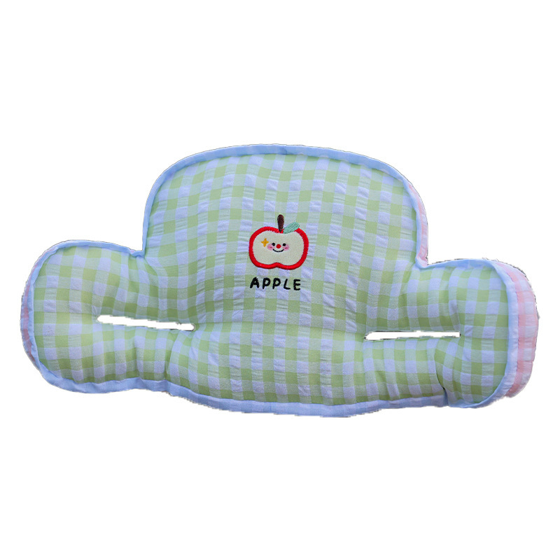 Cute Electric Vehicle Anti-Collision Pad Creative Baby Protection Pad Seersucker Apple Plaid Cloth Thickeneded Cycling Anti-Collision Pad