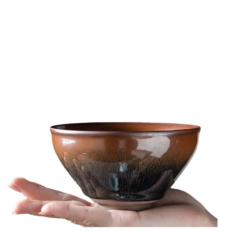 [order tea] oil drops to build a tea bowl 12.5 caliber tea hundred opera tea fighting tea conference tea ordering tools song dynasty tea art