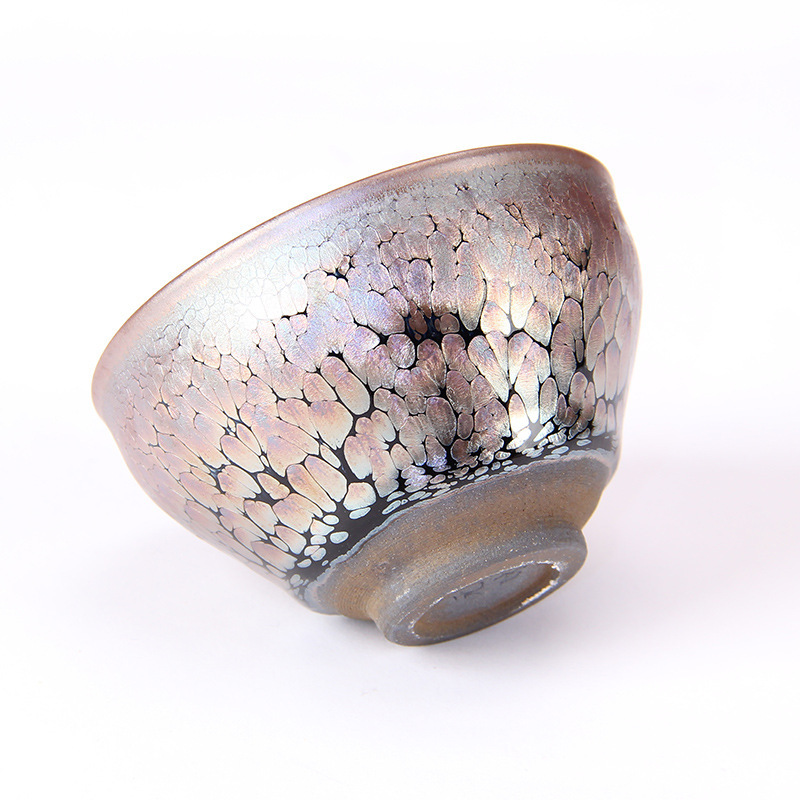 Jianyang Jianzhan Original Mine Original Glaze Tea Cup Master Cup Zijin Oil Drop Cup Iron Feet Single Cup Tea Set Handmade Tea Cup
