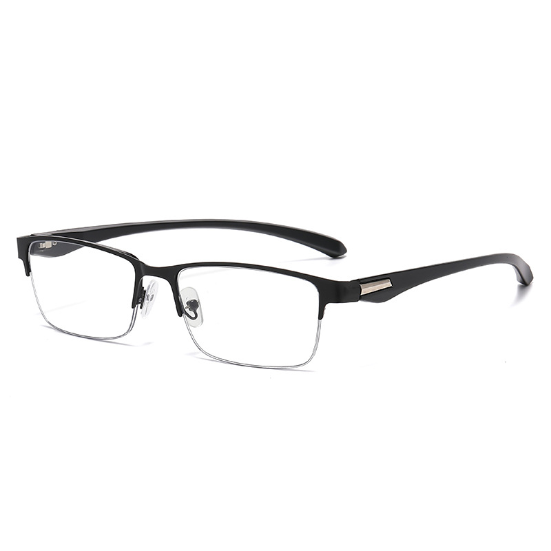 Middle-aged and elderly presbyopia glasses half-frame far and near zoom new multi-focus photosensitive color-changing anti-blue light function reading glasses