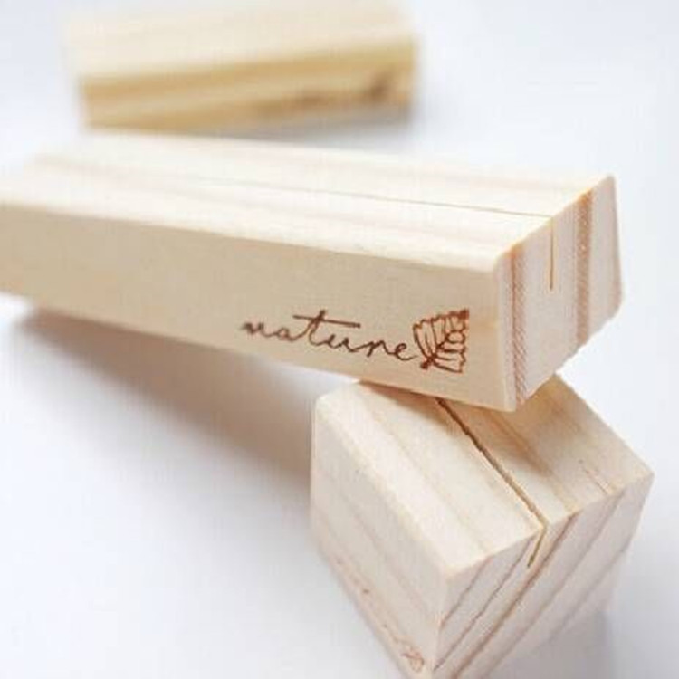 Desk Calendar Postcard Solid Wood Base Desktop Note Wooden Stand Note Business Card Photo Message Holder Menu Holder