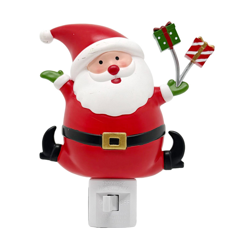 Cross-Border Santa Claus Night Light Plug-In Led with Switch Sleep Night Light Home Bedroom Bedside Lamp Table Lamp