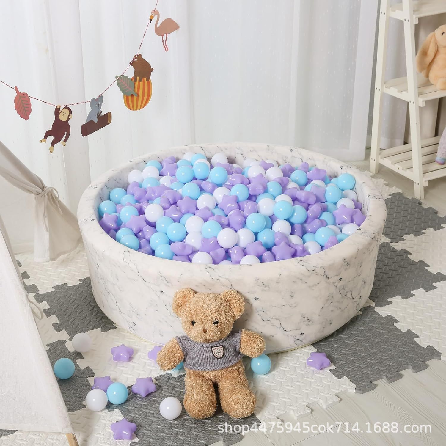 Five-Pointed Star Ocean Ball Baby Can Chew Kidsren's Indoor Kindergarten Toy Ball Macaron Color Baby Wave Ball