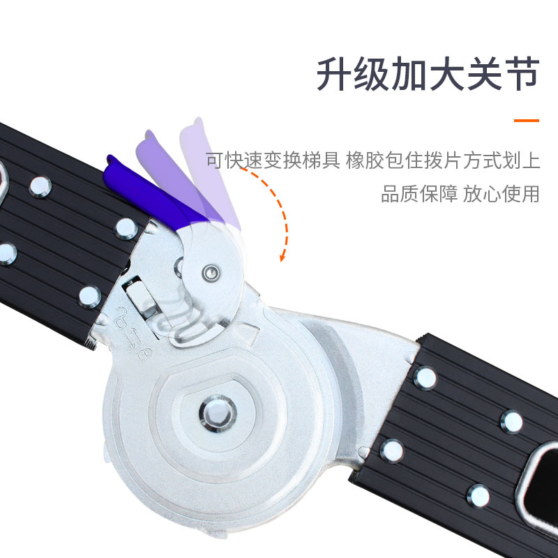 Angu Portable Folding Ladder, Aluminum Alloy Household Staircase, Thickened Trapezoidal Stepladder, Engineering Ladder, Lifting and Telescopic