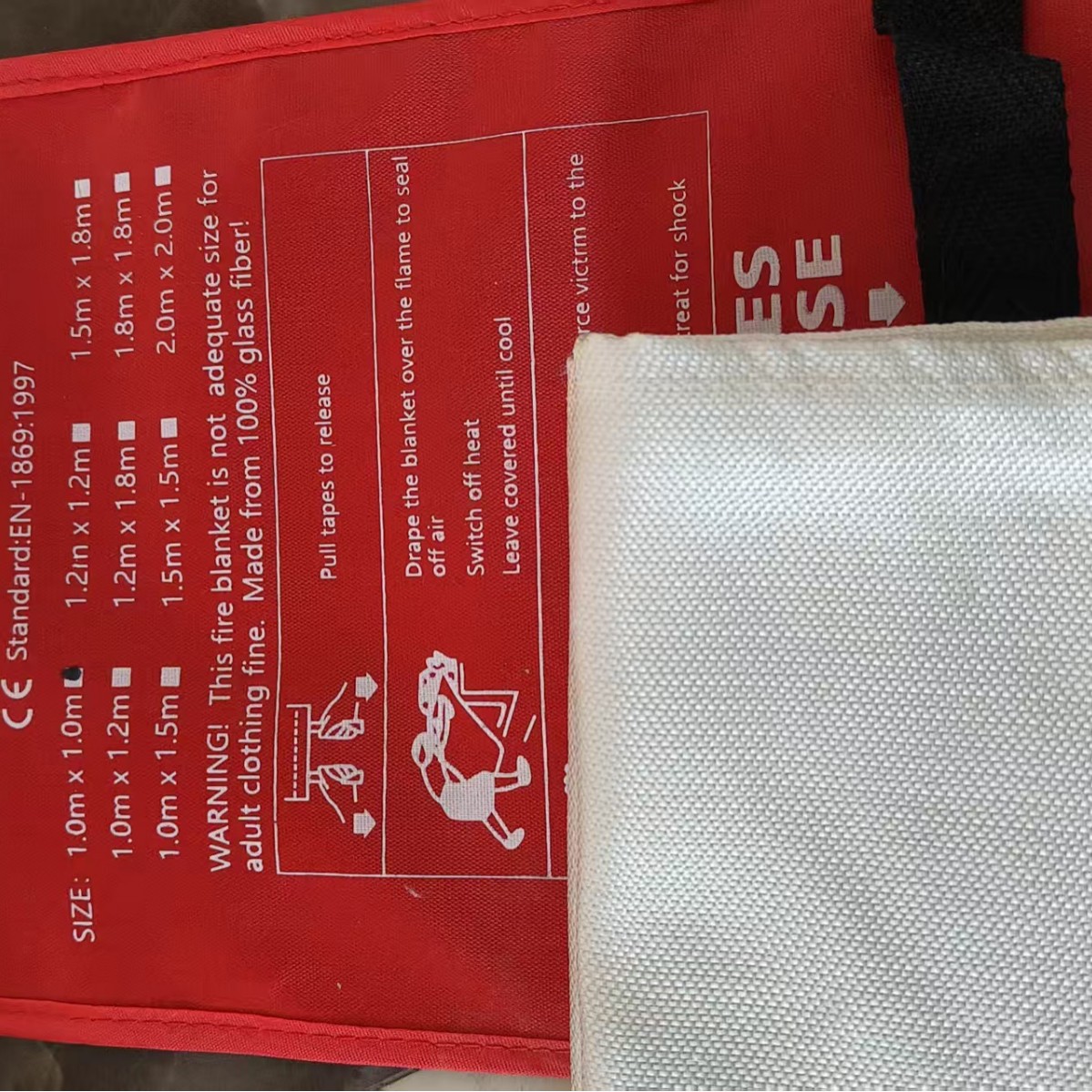 280g - 2 Export-Specific Fire Blankets for Malls and Schools, Escape Flame-Retardant Fiberglass Emergency Source Factory