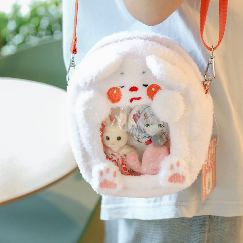 Plush Pain Relief Bag with Limited Edition Pomelo Snack, Sweetheart Bear Series, Handmade DIY Pain Relief Bag Crossbody Backpack