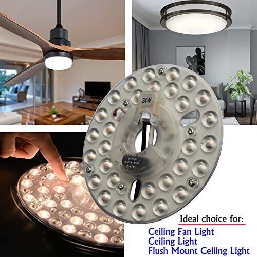 New Fan Light Module with Ce Certification 125 Two-Color Dimming and Cb Certified Ceiling Light 22W Light Source Module