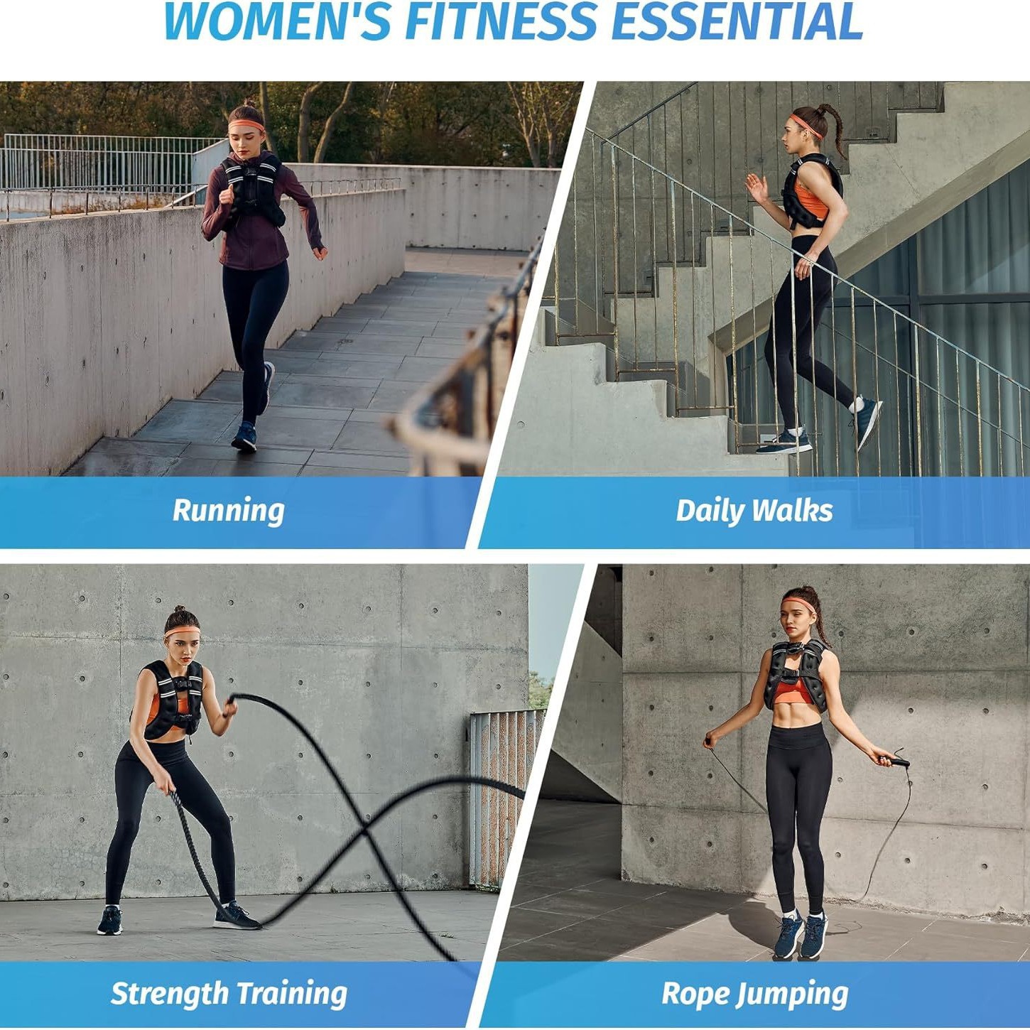 Amazon's Popular Customized Diving Material Fitness Reflective Weight-Bearing Vest Sports Running Vest Adjustable Weight-Bearing Clothing