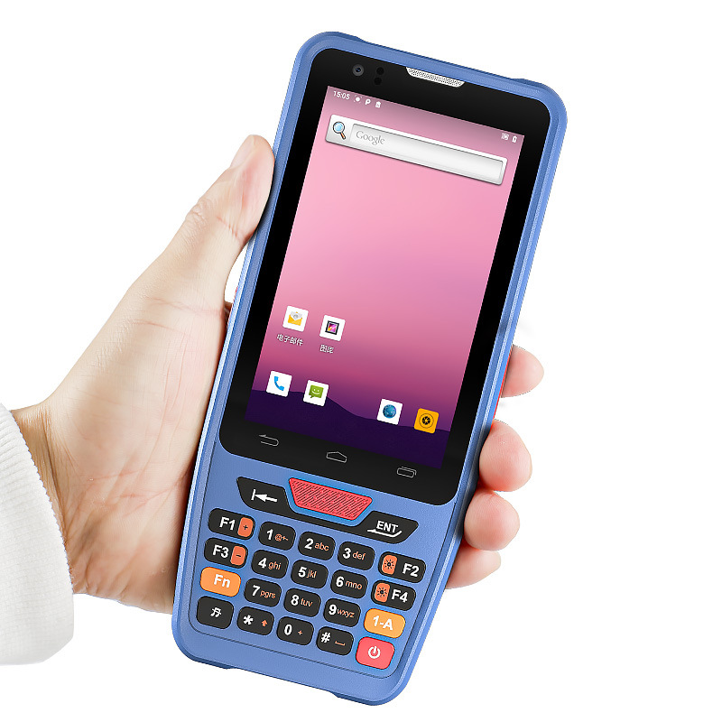 Button Model 4inch Pda Scanning Inventory Machine 2D 4710 Red Light Scanner Cheap and Practical with Bluetooth