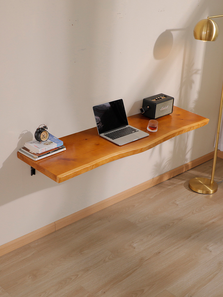 Wall-Mounted Dining Table Solid Wood Desk Hanging Table Wall Computer Table Small Apartment Table Folding Simple Bar Table