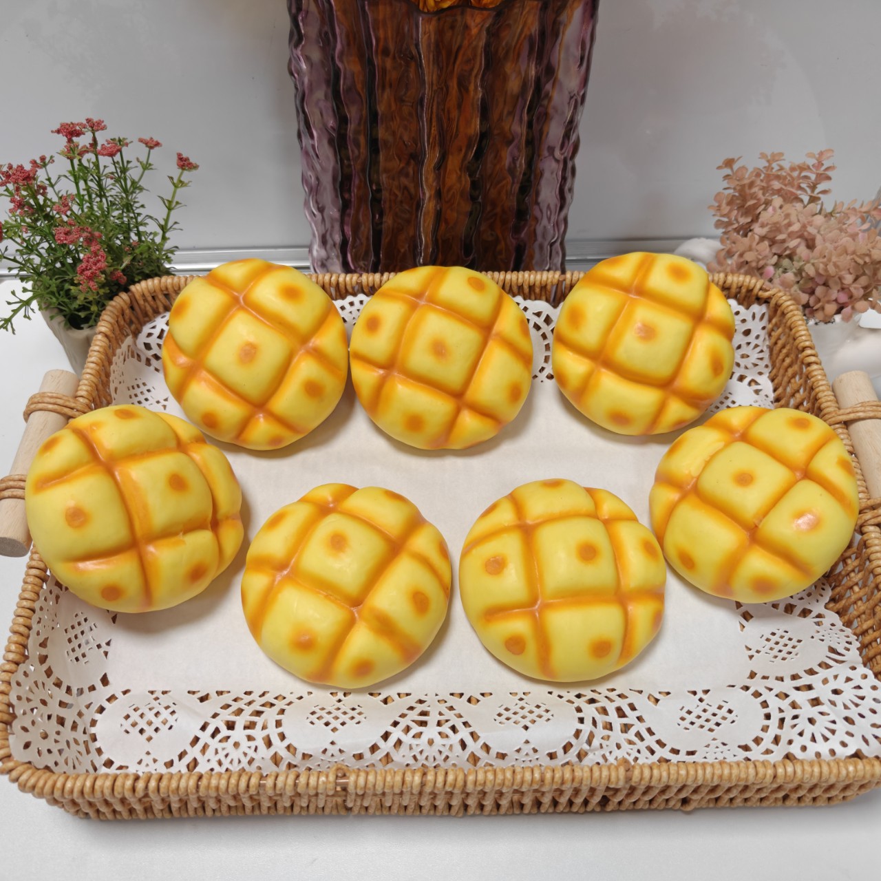 Популярная серия мягкого хлеба для снятия стресса, большой ананасовый булочка, медленно восстанавливающийся PU-фоам