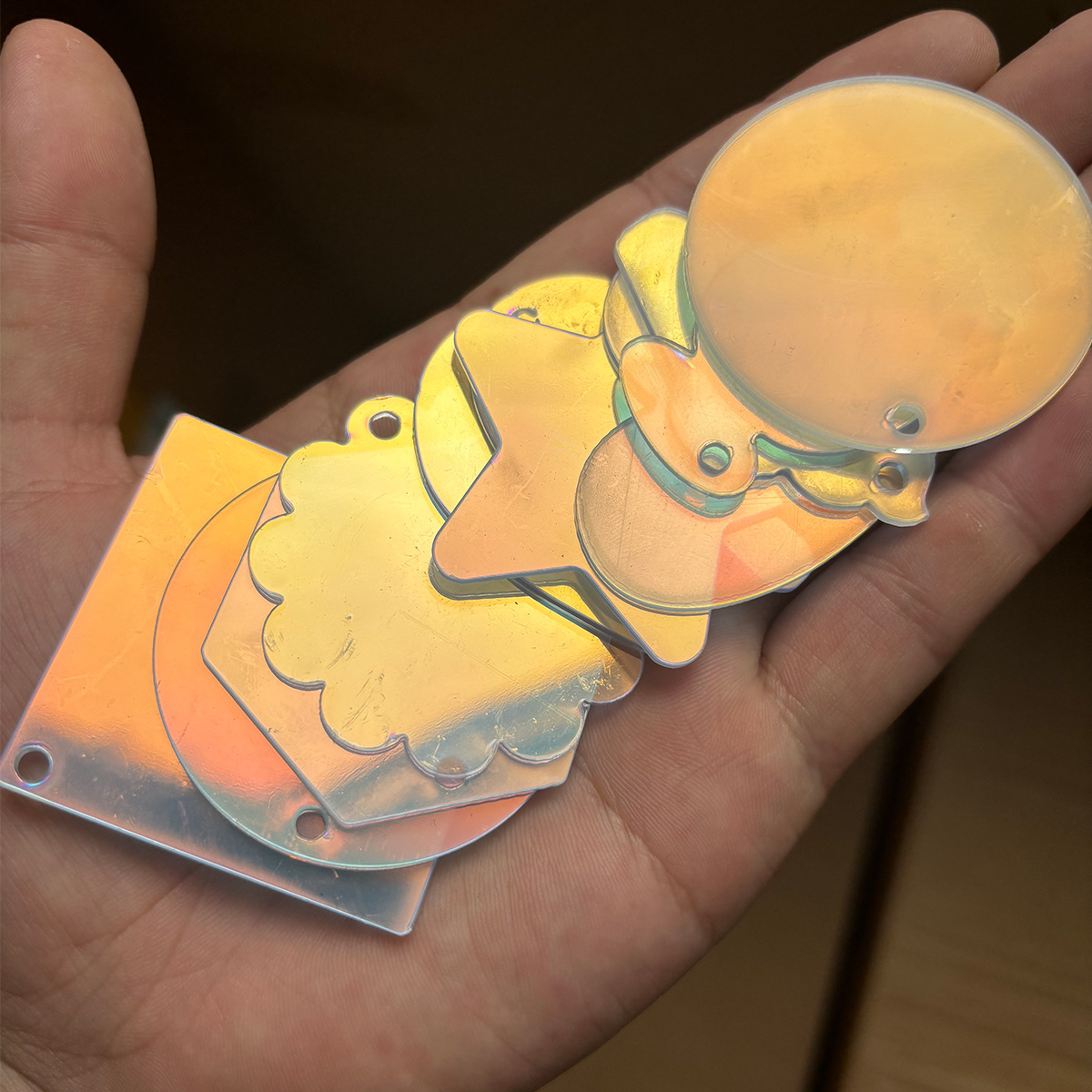 5cm Thickeneded Laser Acrylic Chuck Wholesale Transparent Handmade DIY Small Disc Accessories Material Chuck