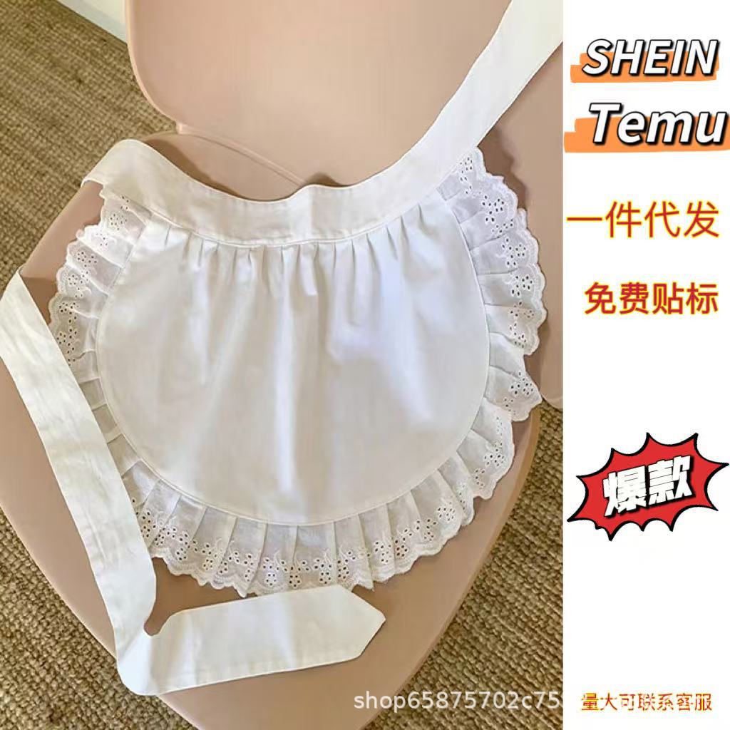 Фартук для горничной милого принцессного стиля мягкой девочки Лолита повседневный биб китайского маленького повара элементы Лолита