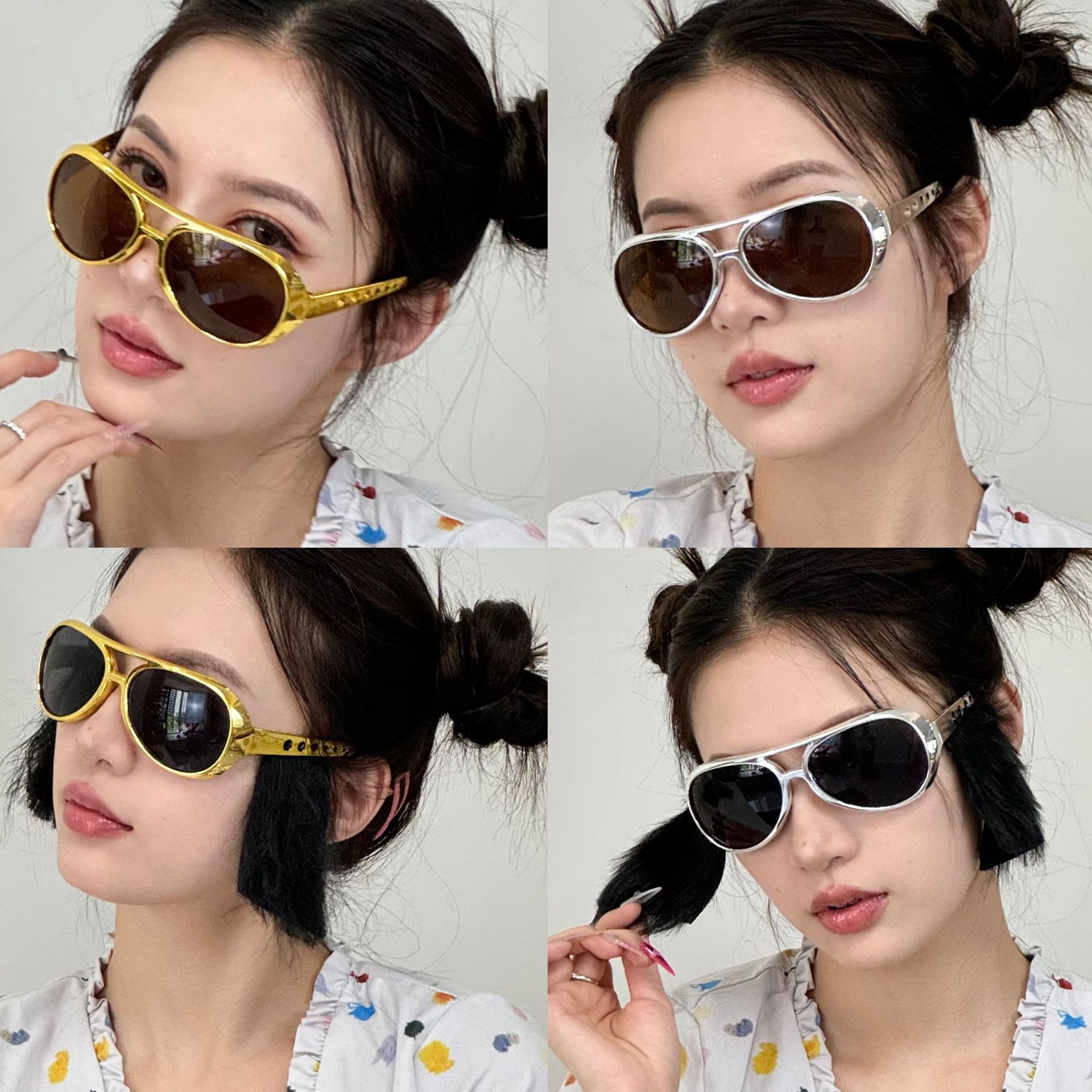 Электроплакированные многоцветные очки для вечеринки маскарада