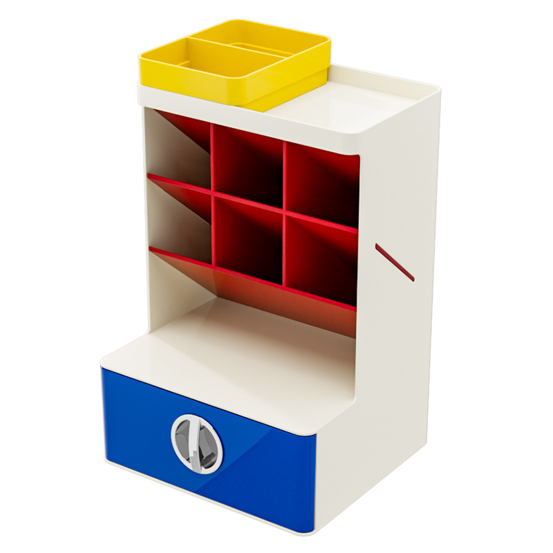 Eight Generation Student Dormitory Office Stationery Desktop Marker Multi-functional Multi-layer Drawer Type Storage Inclined Pen Storage