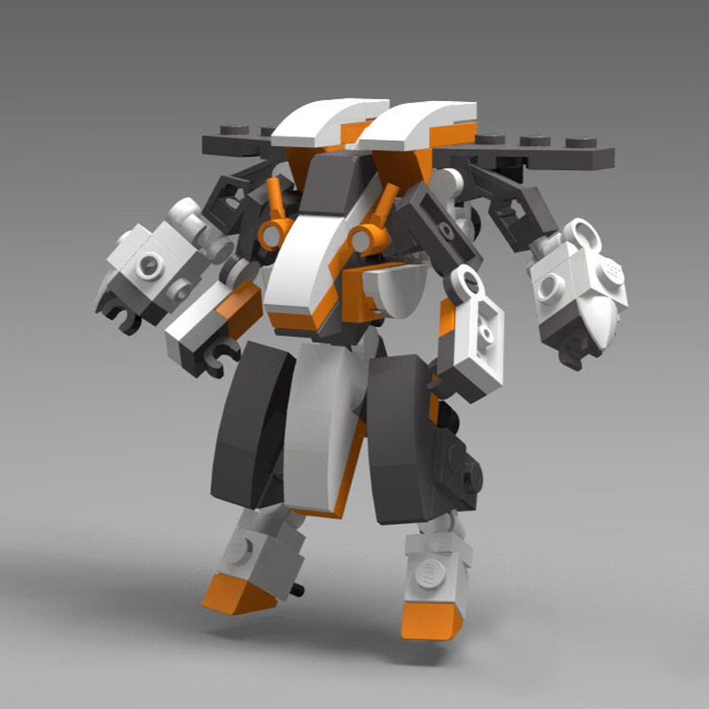 MOC building blocks compatible with Lego minicomputer MOC assembled robot puzzle creative eight-claw gold exoskeleton