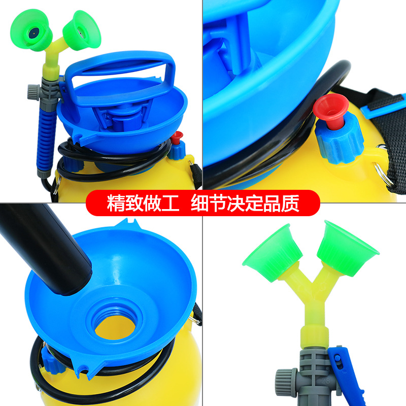 3L5L12L portable double mouth factory emergency eyewash pressurized portable eyewash pressure gauge eyewash