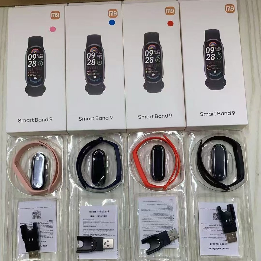 New Product M8/M9 Sports Smart Bracelet Pedometer Heart Rate Watch Blood Pressure Sleep Waterproof