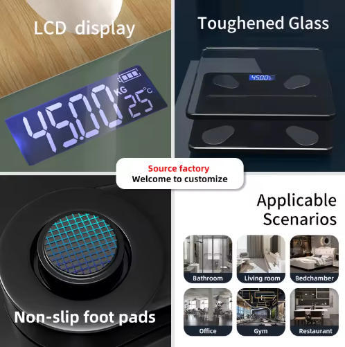 Cross-Border Smart Body Fat Scale Home Bluetooth Weight Electronic Scale Human Body Fat Body Fat Scale Can Be Customized with Logo Factory