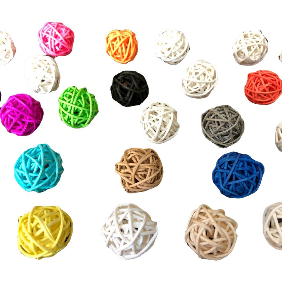 3cm Rattan Ball Aromatherapy Rattan Ball Kindergarten Color Decoration Rattan Ball Christmas Product Decoration