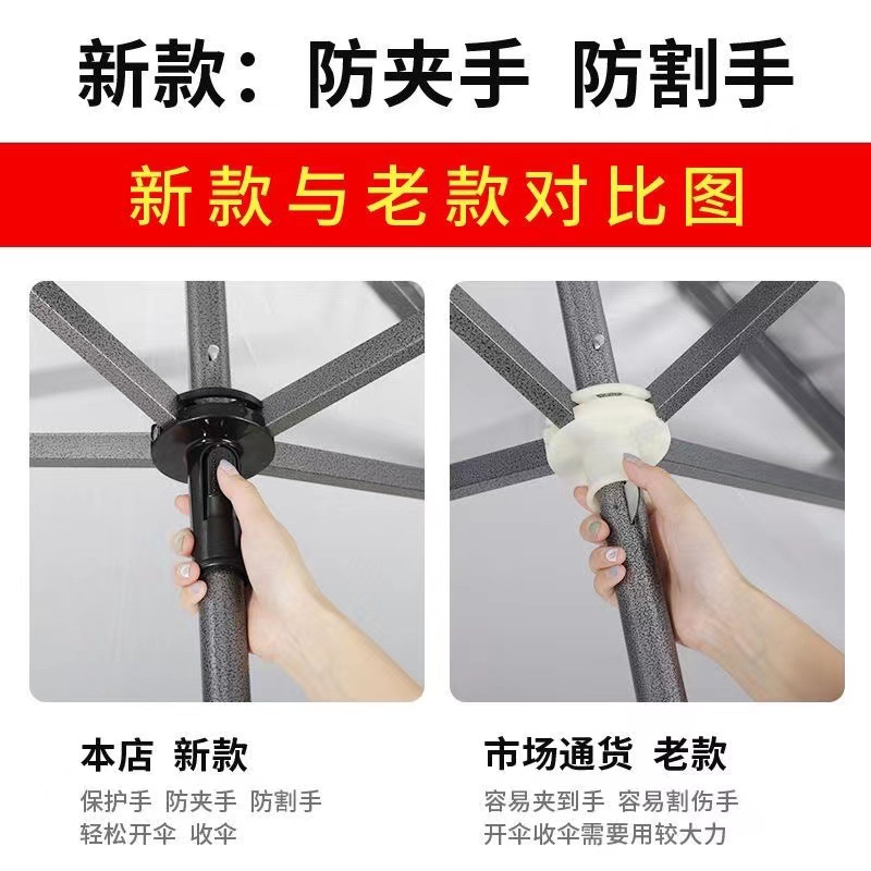 Factory Customized Sun Protection, Waterproof, Rainproof, Four-Corner Umbrella for Stall Setting, Courtyard Umbrella, Square Umbrella, Commercial Anti-Uv Umbrella