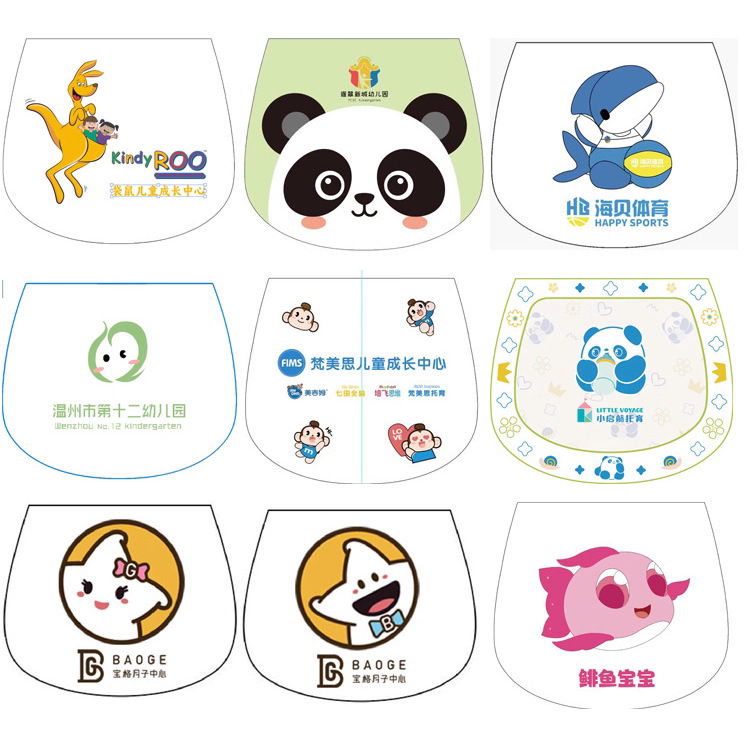 Customized Kindergarten Sweat Towel with Logo, Kidsren's Pure Cotton Back Towel, Custom Printed Towel, Early Education Training Gift, Sweat-Absorbent