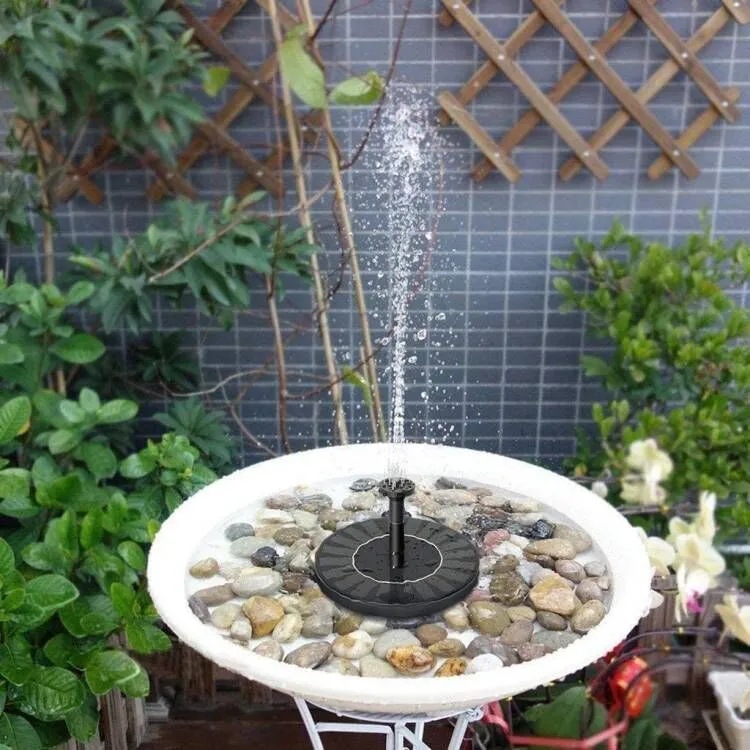 Solar Fountain Pool Garden Flowing Water Pool Fountain Floating Outdoor Bird Bathtub Courtyard Landscape Small Fountain
