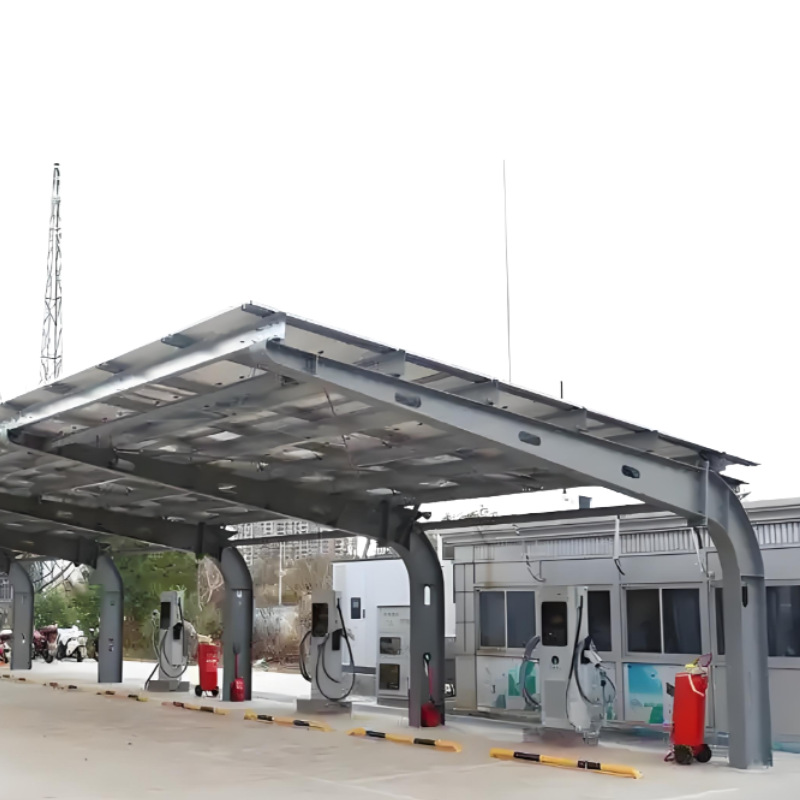 Photovoltaic Carport Bracket Steel Frame Car Awning Parking New Energy Solar Carport Steel Structure Carport