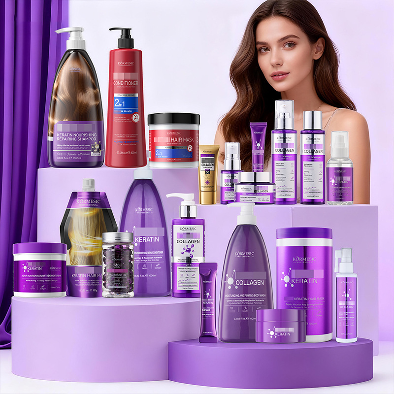 Kormesic Full English Keratin Large Capacity Shampoo Shampoo Hair Mask Cross-Border Export Manufacturer Wholesale