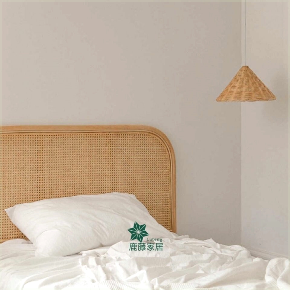 Ins Rattan Headboard Bed Backboard B&B Hotel Scandinavian Simple Bedside Decorative Board