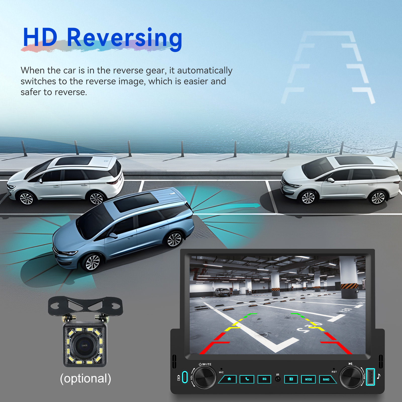 7inch Single-Cylinder Neutral Wireless Carplay Bluetooth Car Mp5 Player Dual USB Car Central Control All-In-One Machine